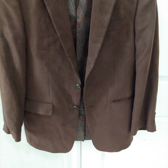Ralph Lauren Mens Brown 2 Button Polyester Blazer Sz 38R - Picture 3 of 9
